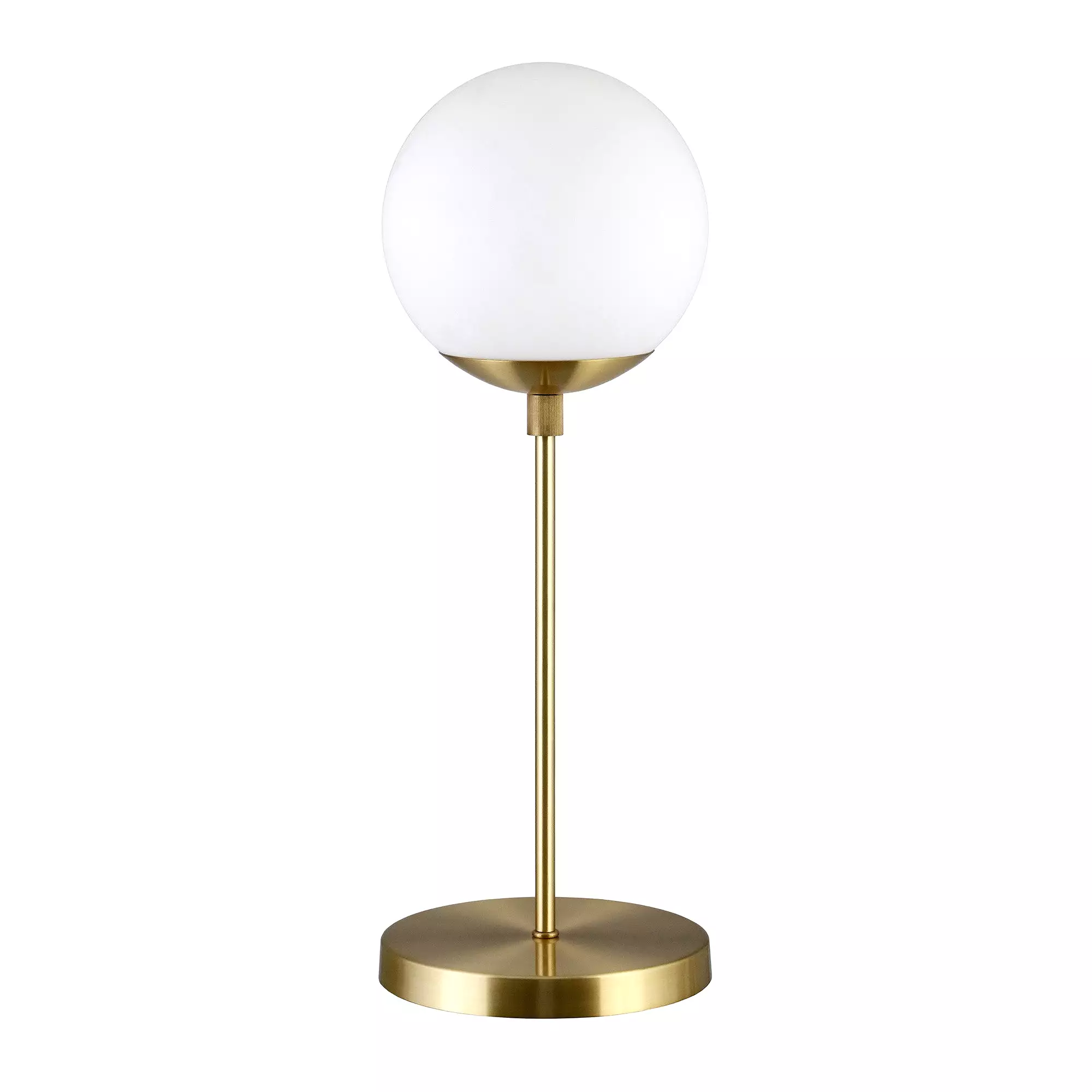 21 Brass Metal Globe Table Lamp With Clear Globe Shade