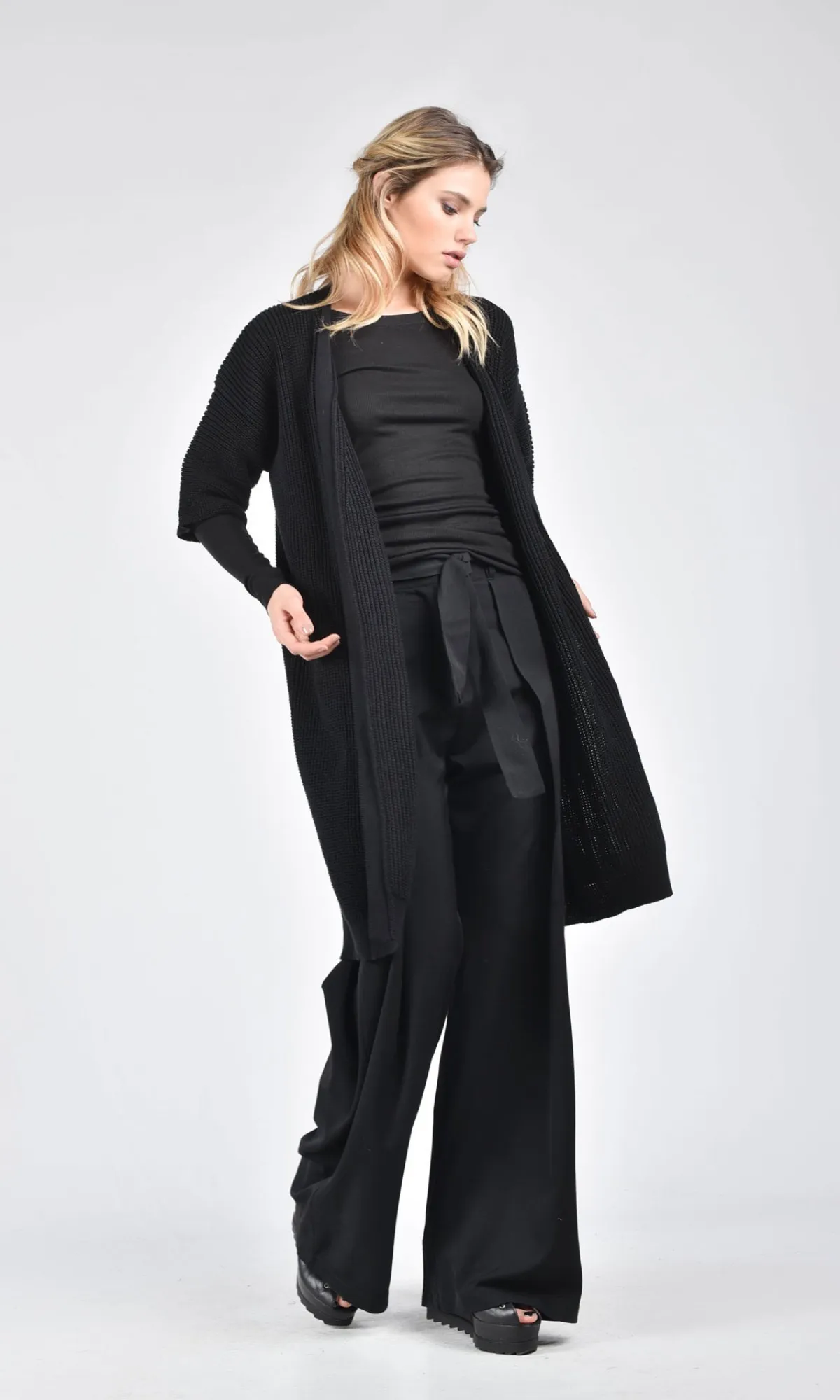 Aakasha  |Casual Style Cropped Plain Long Cardigans