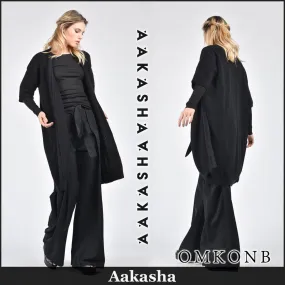 Aakasha  |Casual Style Cropped Plain Long Cardigans