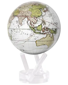 Antique Terrestrial White Globe