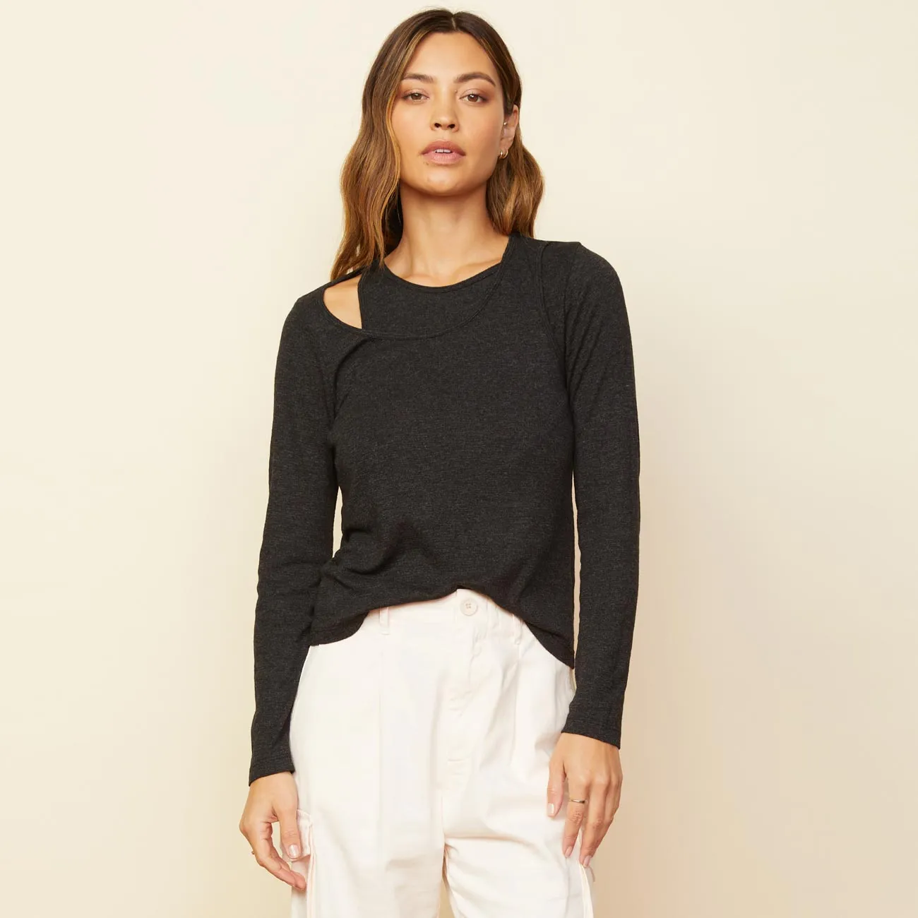 Asymmetric Long Sleeve Top