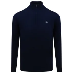 Autumn Crest Quarter Zip Merino Knit Mid Layer Navy - 2024