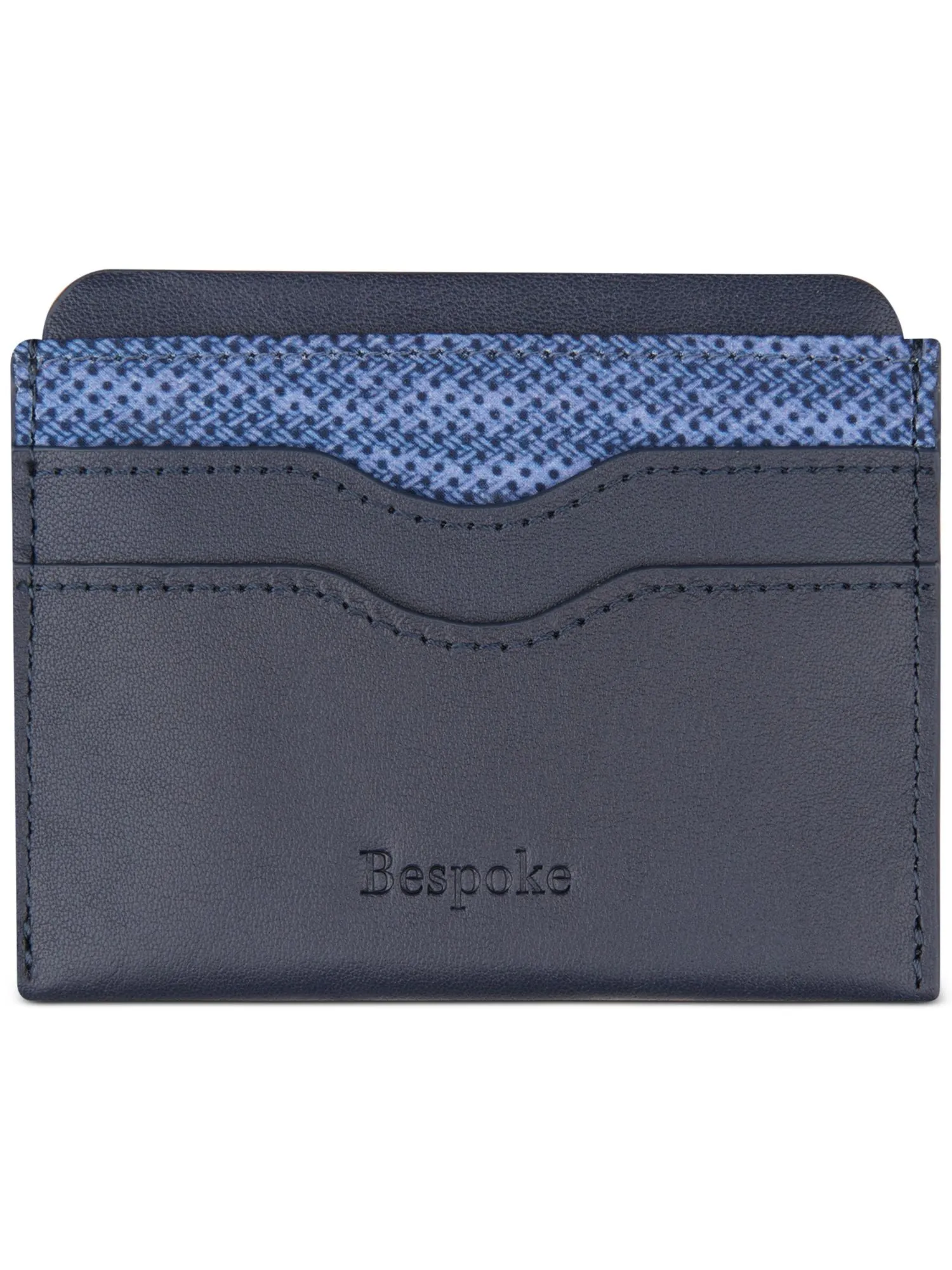 BESPOKE Men's Navy Color Block Card Holder