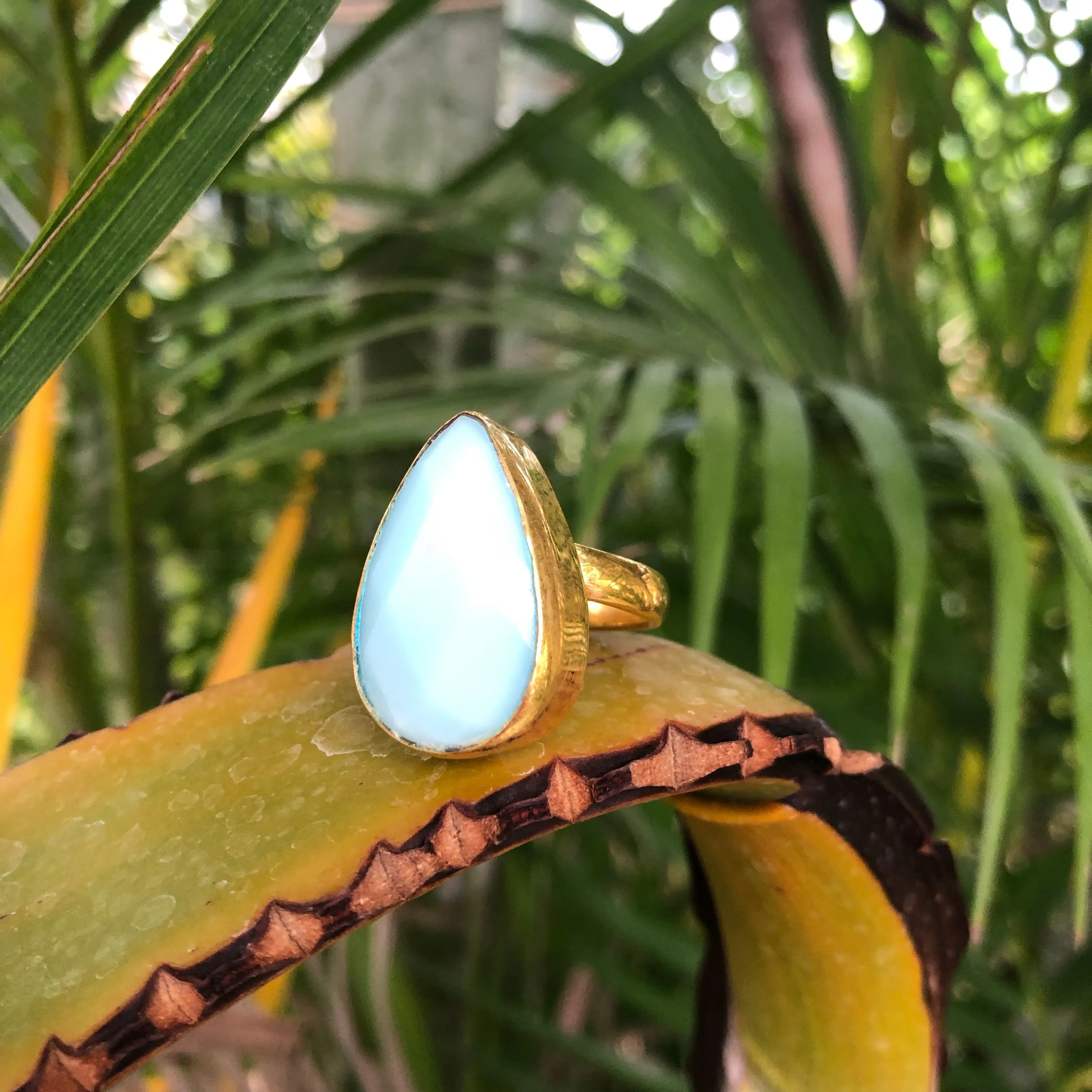 Blue Jade GP Bronze Ring Tear