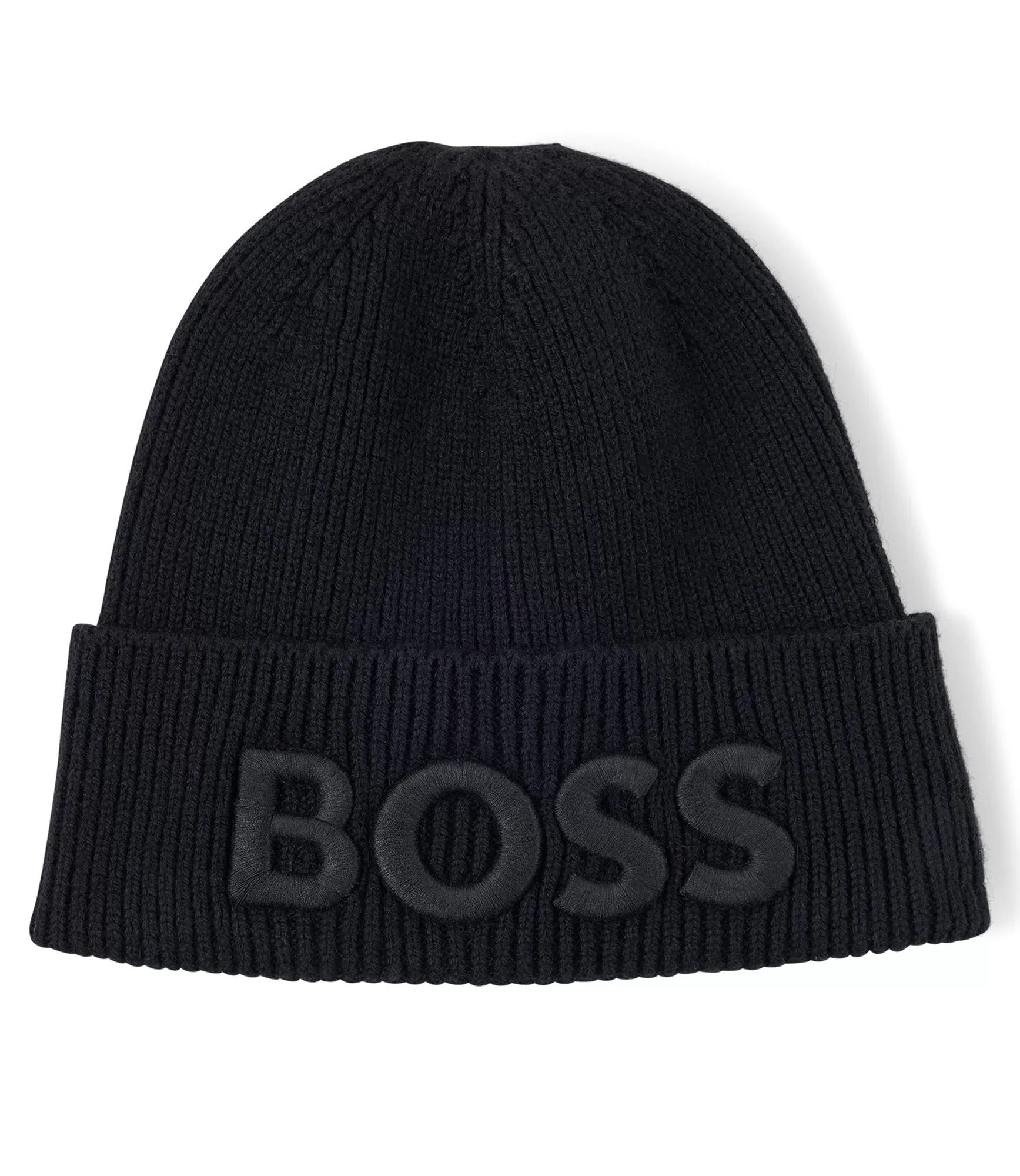 Boss AFox 1 Embroidered Beanie Hat - Black