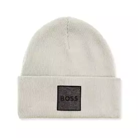 Boss Foxxy Beanie Hat - Chalk