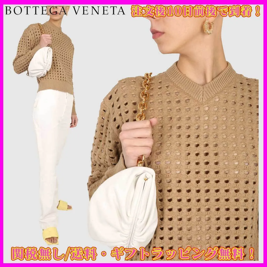 BOTTEGA VENETA  |Casual Style Wool V-Neck Long Sleeves Elegant Style