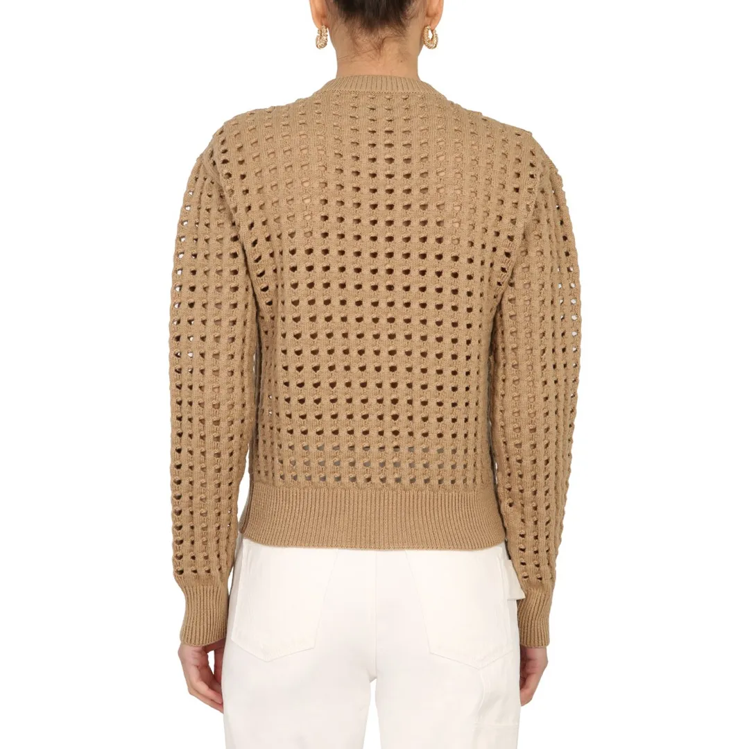 BOTTEGA VENETA  |Casual Style Wool V-Neck Long Sleeves Elegant Style