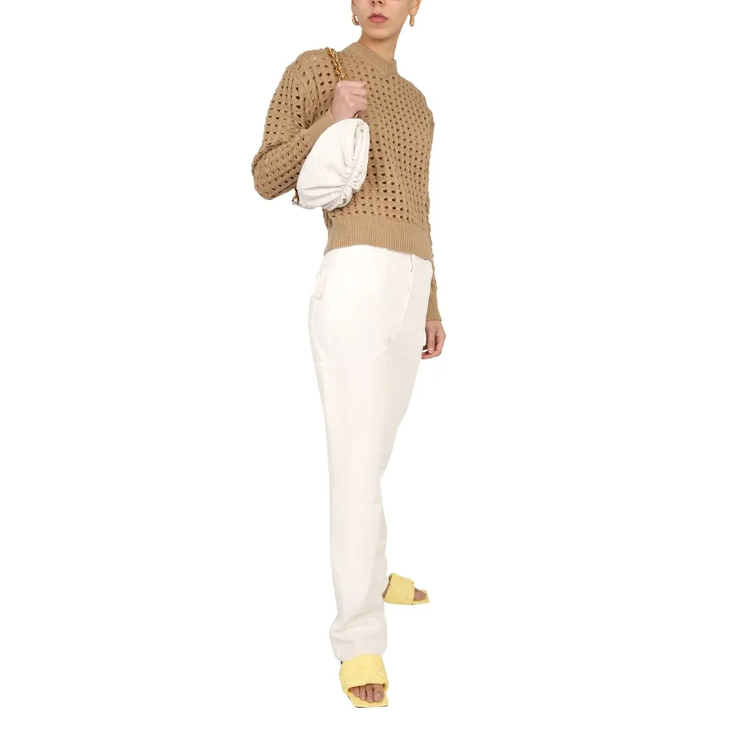 BOTTEGA VENETA  |Casual Style Wool V-Neck Long Sleeves Elegant Style