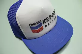 Chevron Ice-B-Gon Deicer Vintage Foam Mesh 80s Adjustable Back Snapback Hat