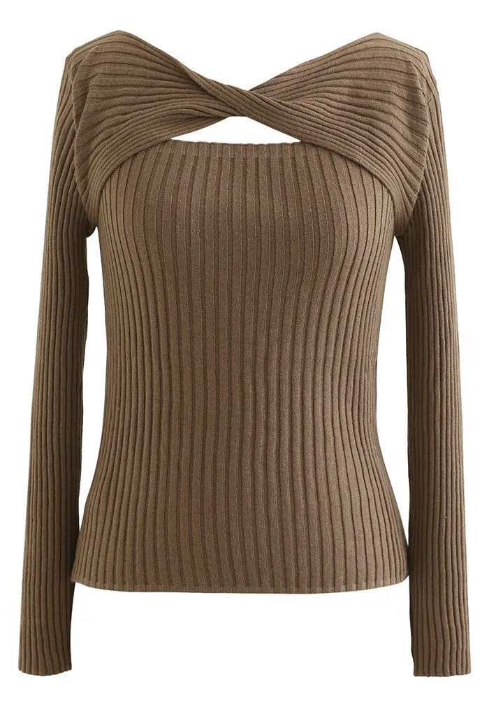 Chicwish  |Casual Style Long Sleeves Plain Party Style Elegant Style