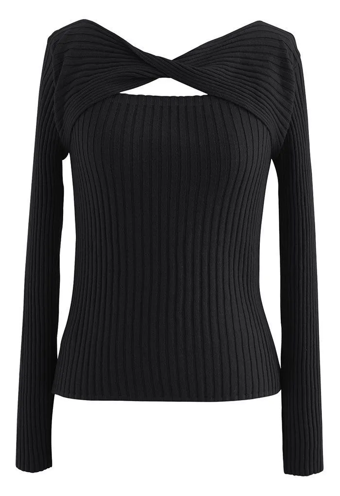 Chicwish  |Casual Style Long Sleeves Plain Party Style Elegant Style