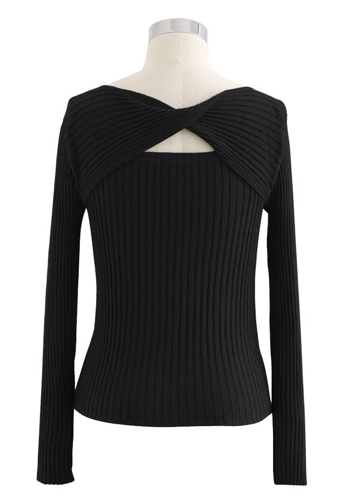 Chicwish  |Casual Style Long Sleeves Plain Party Style Elegant Style