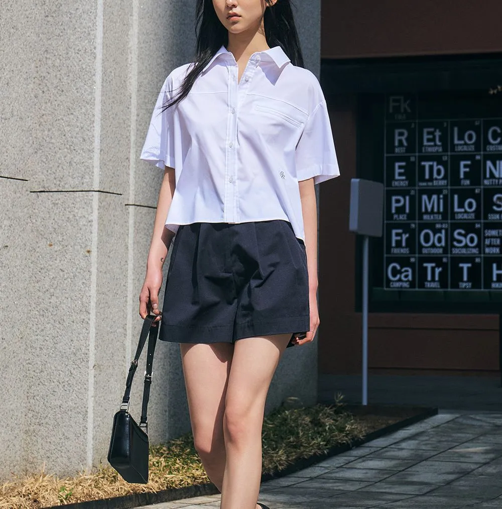 citybreeze  |Casual Style Street Style Plain Short Sleeves Elegant Style