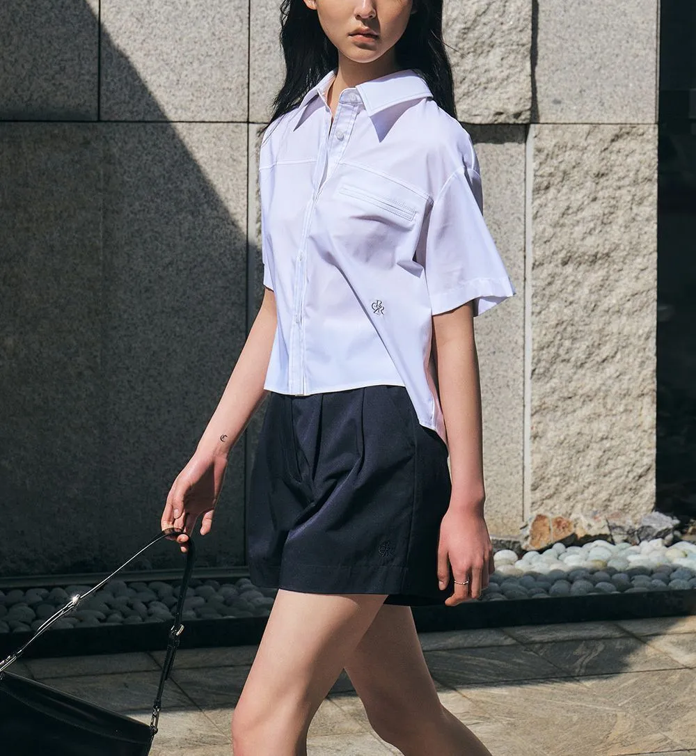 citybreeze  |Casual Style Street Style Plain Short Sleeves Elegant Style