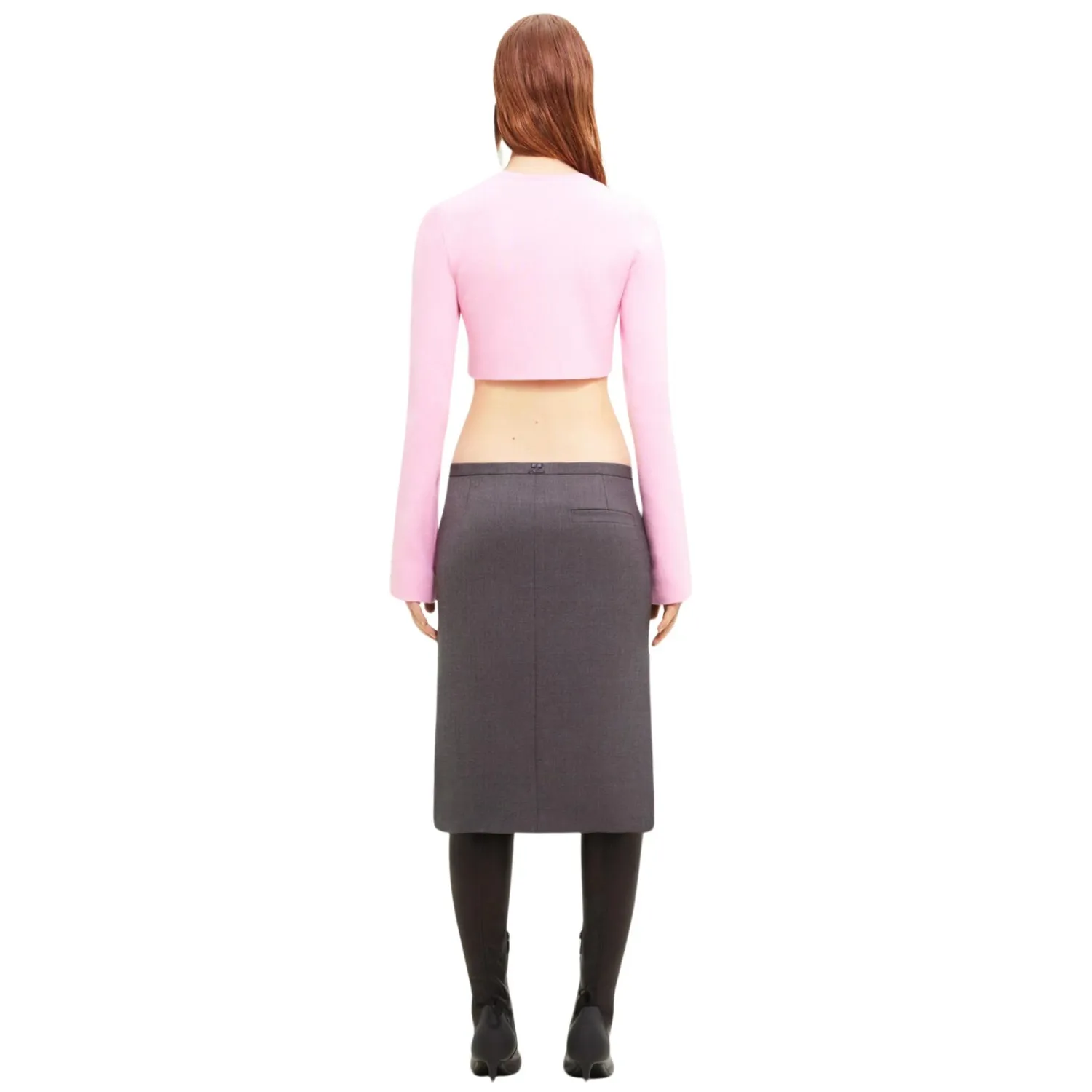 Courreges  |Casual Style Long Sleeves Plain Office Style Elegant Style