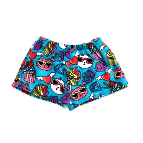 Crazy Cats Fuzzy Shorts- Girls