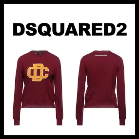 D SQUARED2  |Crew Neck Wool Long Sleeves Medium V-neck & Crew neck