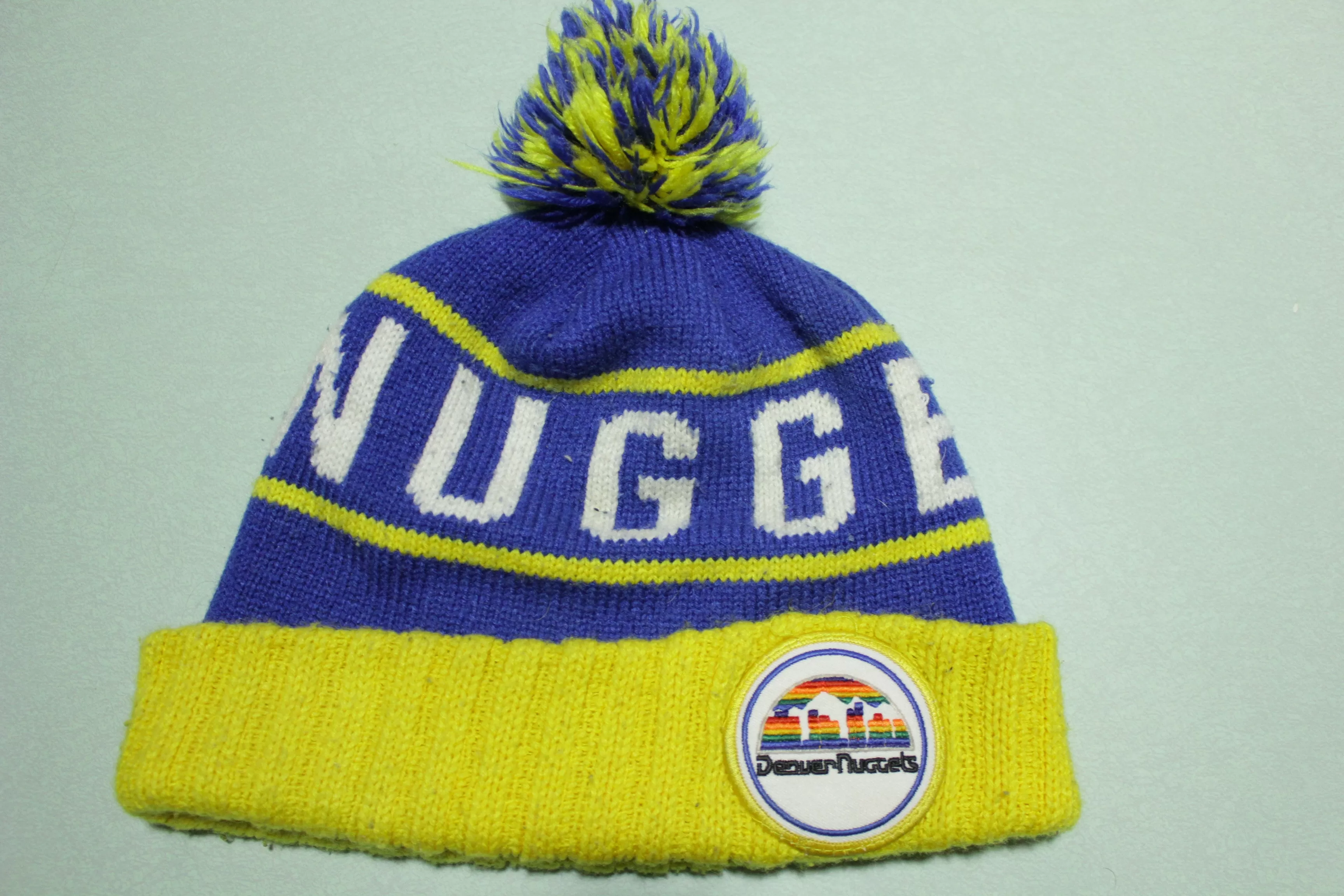 Denver Nuggets 2000's Blue NBA Basketball Mitchell Ness Stocking Hat Snow Cap Beanie