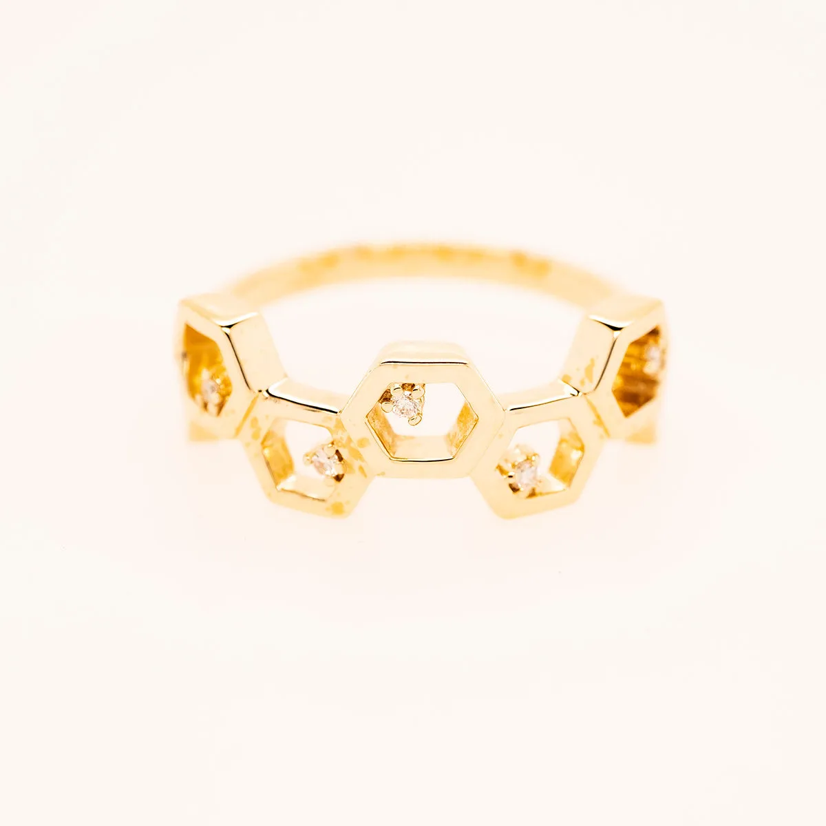 Diamond Honeycomb Ring