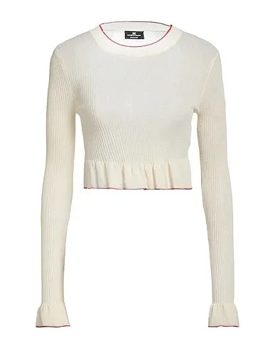 ELISABETTA FRANCHI  |Crew Neck Casual Style Long Sleeves Plain Office Style