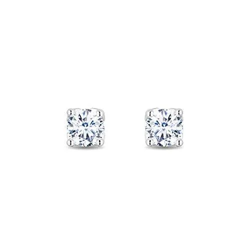 Enchanted Disney Fine Jewelry 14K White Gold 3/4cttw Diamond Majestic Princess Solitaire Earrings