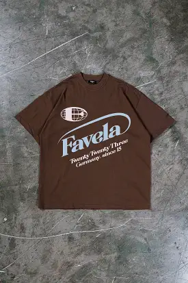 F GLOBE CHEST NUT BROWN T-SHIRT