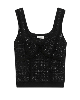 Florentine Knitted Tank (Black Multi)