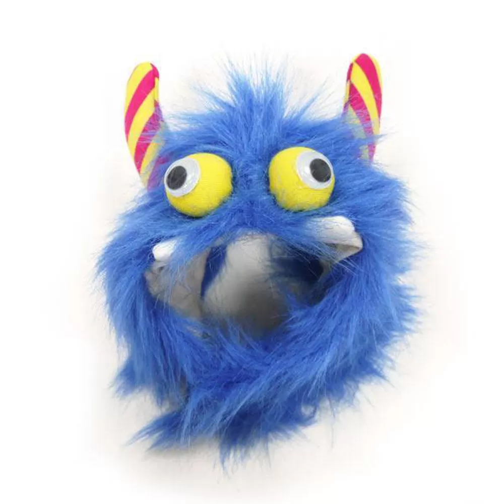 Furry Monster Dog Hat - Blue