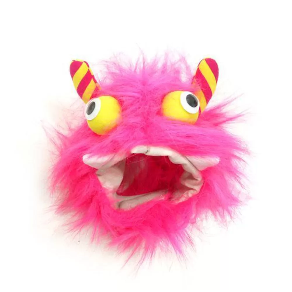 Furry Monster Dog Hat - Pink