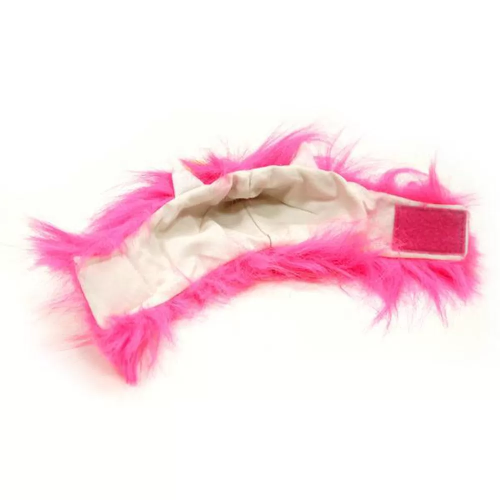 Furry Monster Dog Hat - Pink