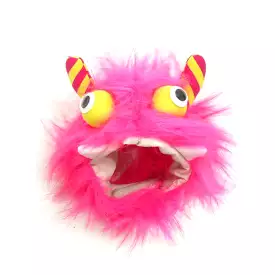 Furry Monster Dog Hat - Pink