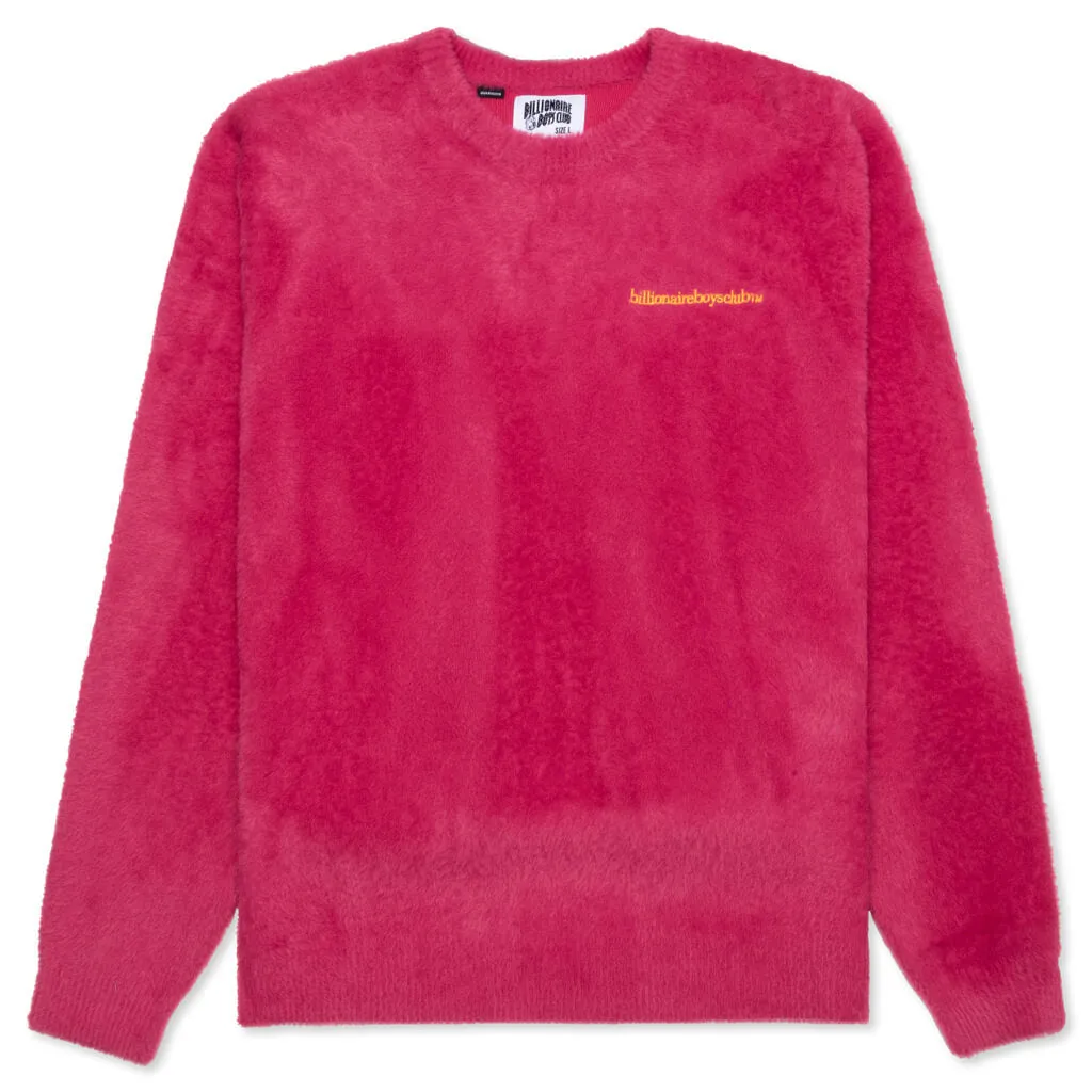 Fuzz L/S Knit - Carmine