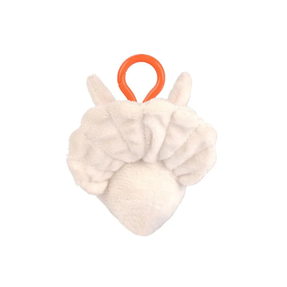 Fuzzy Fossils Triceratops Skull Plush Keychain