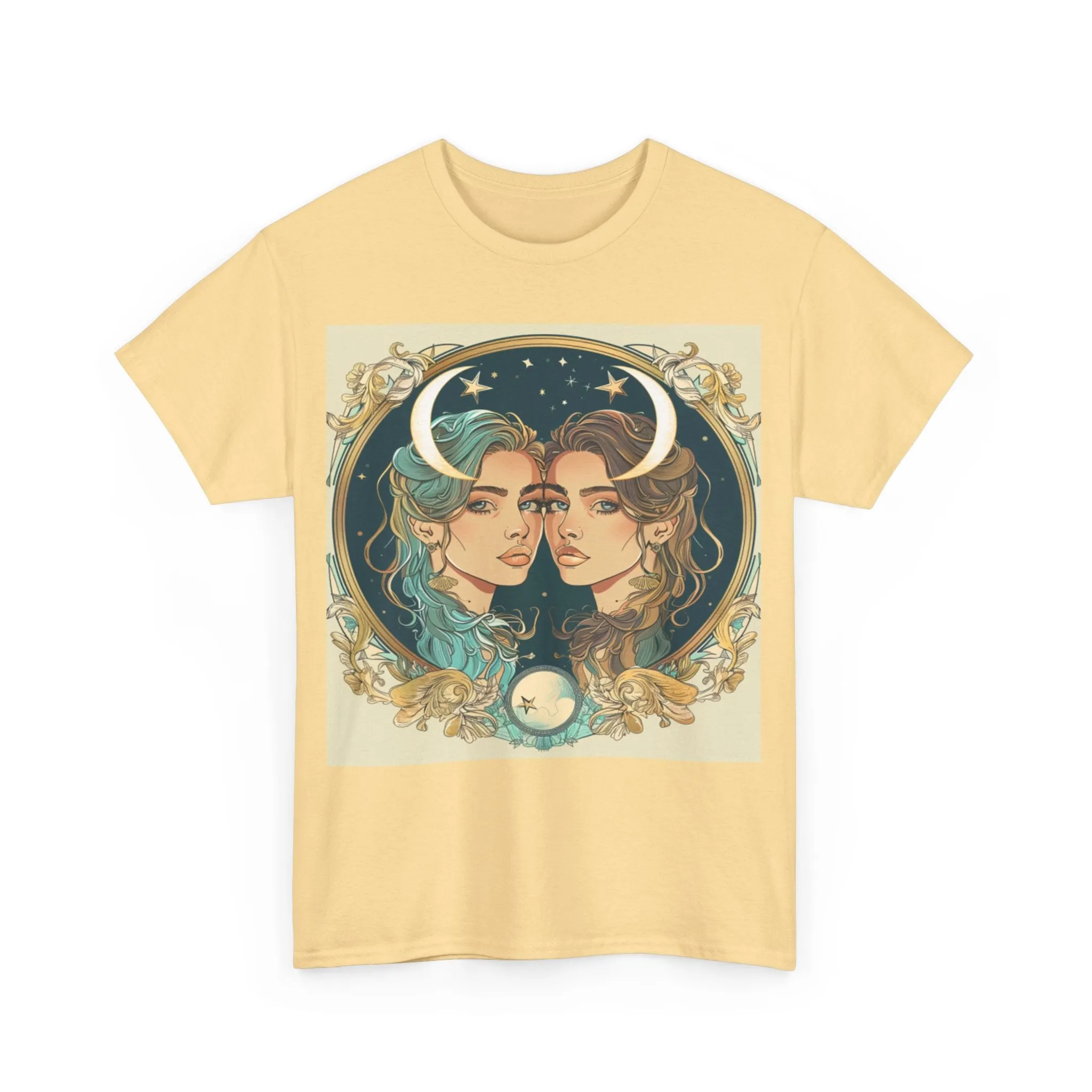 Gemini zodiac Unisex Heavy Cotton Tee