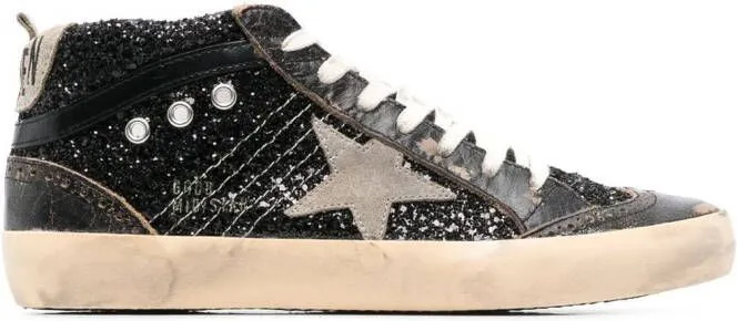 Golden Goose GG Mid Star lace-up sneakers Black