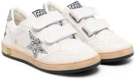 Golden Goose Kids Ball Star touch-strap sneakers White