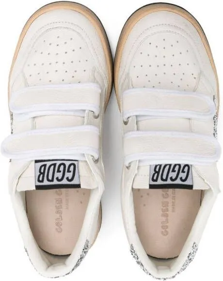 Golden Goose Kids Ball Star touch-strap sneakers White