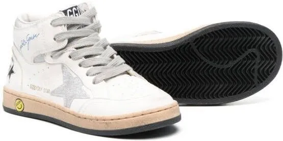 Golden Goose Kids high-top lace-up sneakers White