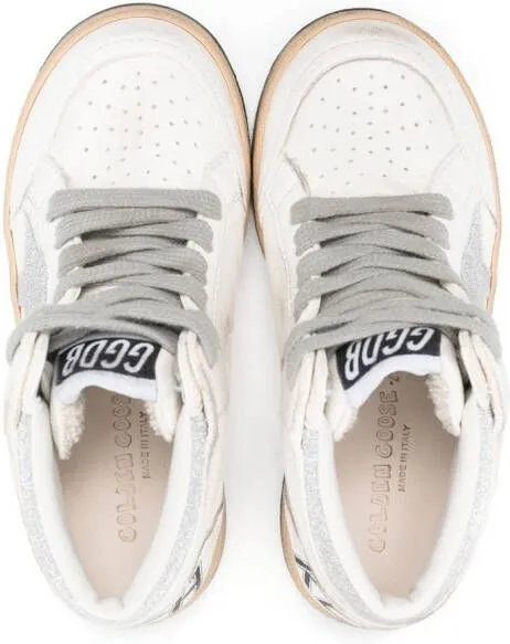 Golden Goose Kids high-top lace-up sneakers White