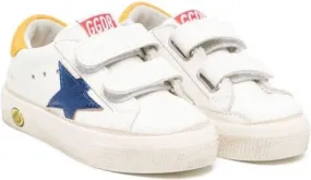 Golden Goose Kids leather star-patch detail sneakers White