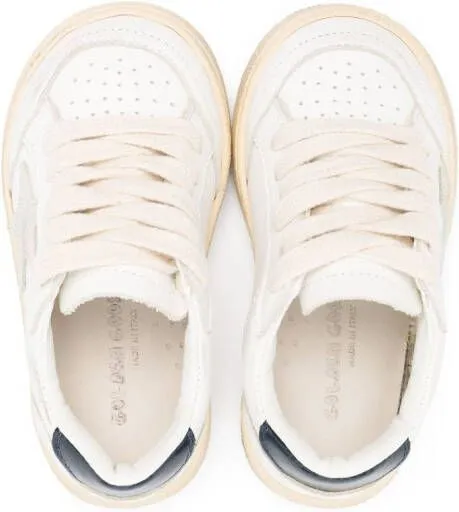 Golden Goose Kids panelled low-top leather sneakers White