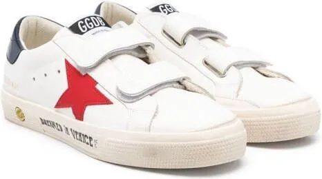 Golden Goose Kids touch-strap trainers White