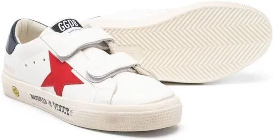 Golden Goose Kids touch-strap trainers White