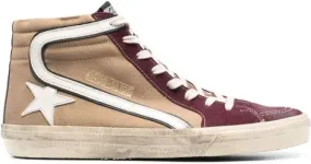 Golden Goose Slide logo-patch sneakers Neutrals