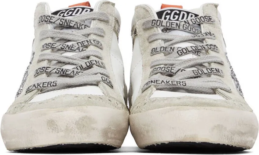 Golden Goose SSENSE Exclusive White & Grey Mid Star Classic Sneakers