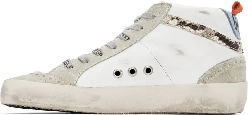 Golden Goose SSENSE Exclusive White & Grey Mid Star Classic Sneakers