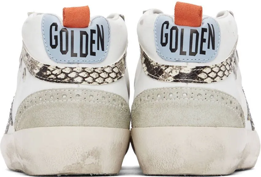 Golden Goose SSENSE Exclusive White & Grey Mid Star Classic Sneakers