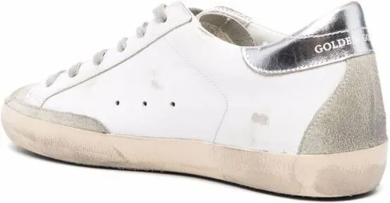 Golden Goose star-patch leather low-top sneakers White