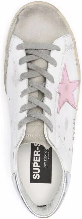 Golden Goose star-patch leather low-top sneakers White